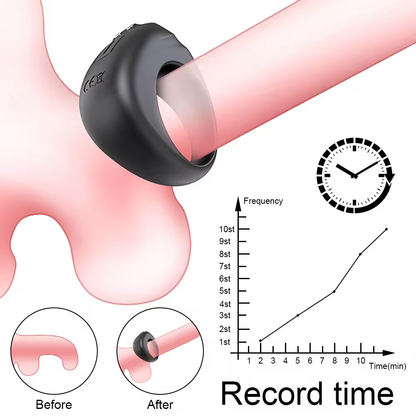 Smart Cock Ring Penistrainer mit APP Datenzähler und 10 Schwingungsmodi