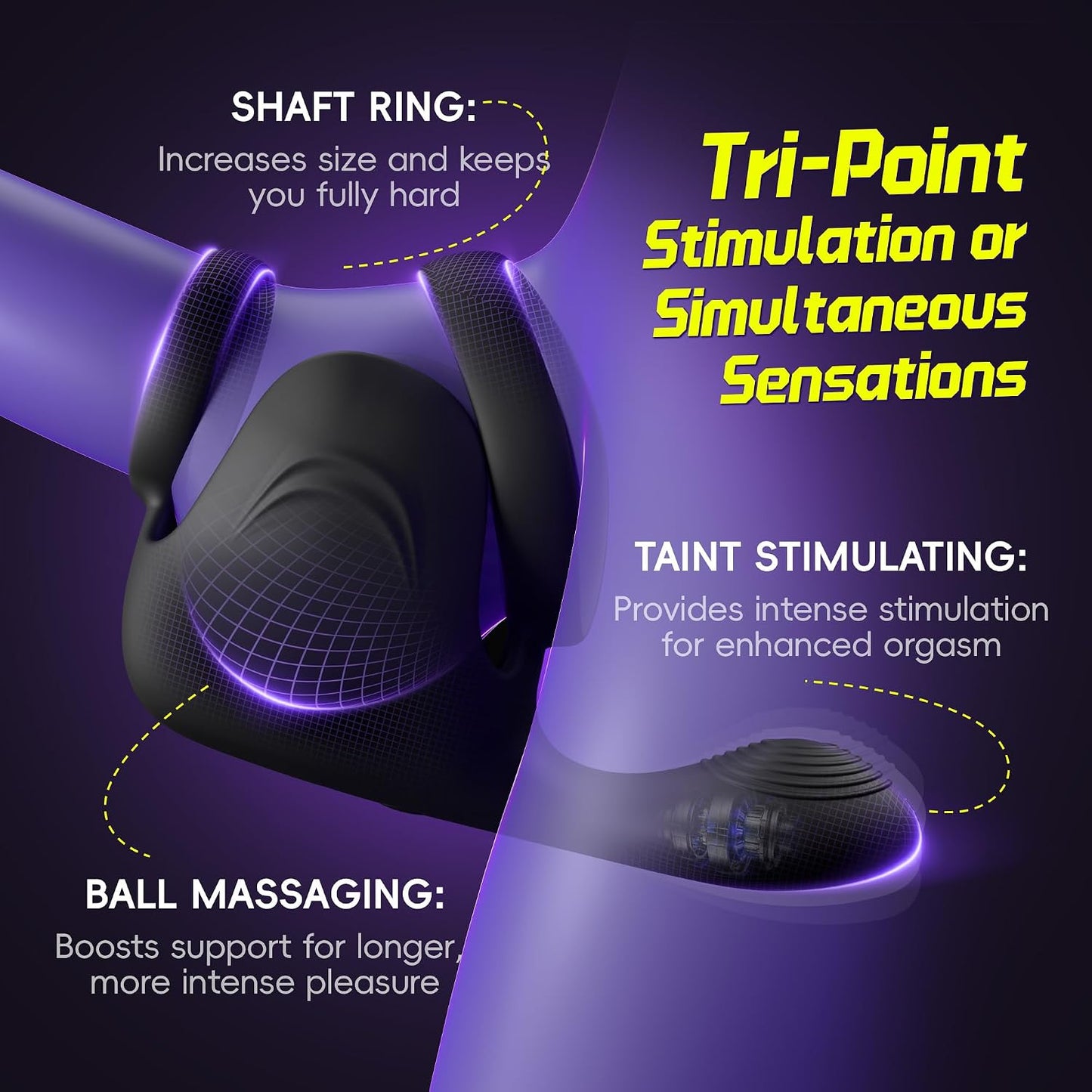 Hoden Cock Ring Penis Trainer Vibrator Stimulator Masturbator mit 10 Vibrationsmodi