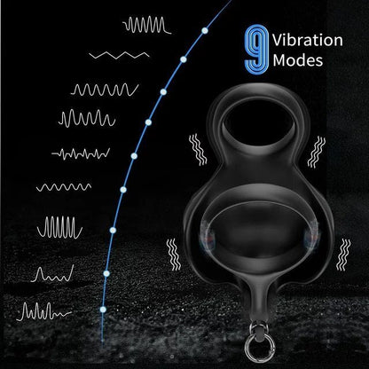 Hodenmassagegerät Penistrainer Vibrator Stimulator Masturbator mit 9 Vibrationsmodi