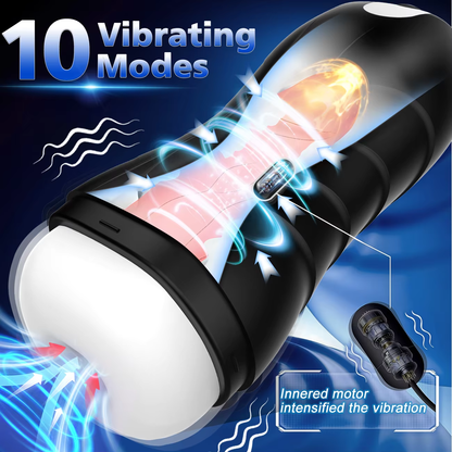 Elektrischer Masturbator Penis Trainer Vibrator Vergrößerung mit 10 Vibrationsmodi