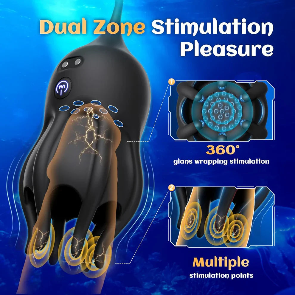 Elektrischer Penistrainer Vibrator Eichelstimulator mit 10 Vibrationsmodi
