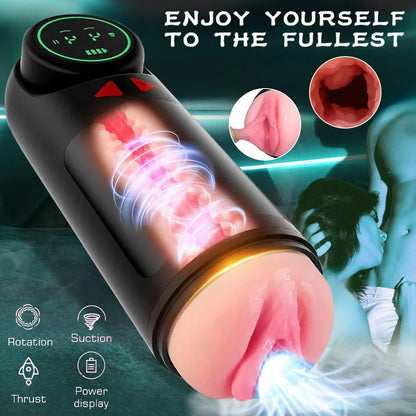 3 IN 1 Automatischen Masturbator Stroker Blowjob mit 4 Saug und Vibrations und Stoßmodi