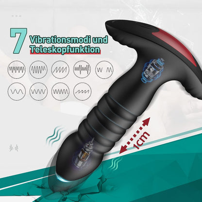 Prostata Massager Analvibratoren Stimulator mit 3 Stoßmodi und 7 Vibrationsmodi