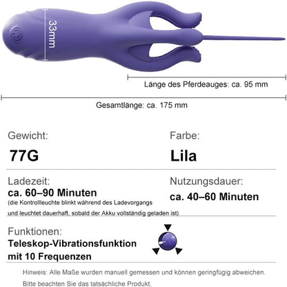2 IN 1 Eichelvibrator Prostata Stimulation Penis Vibrator  Dilatatoren mit 10 Vibrationmodi
