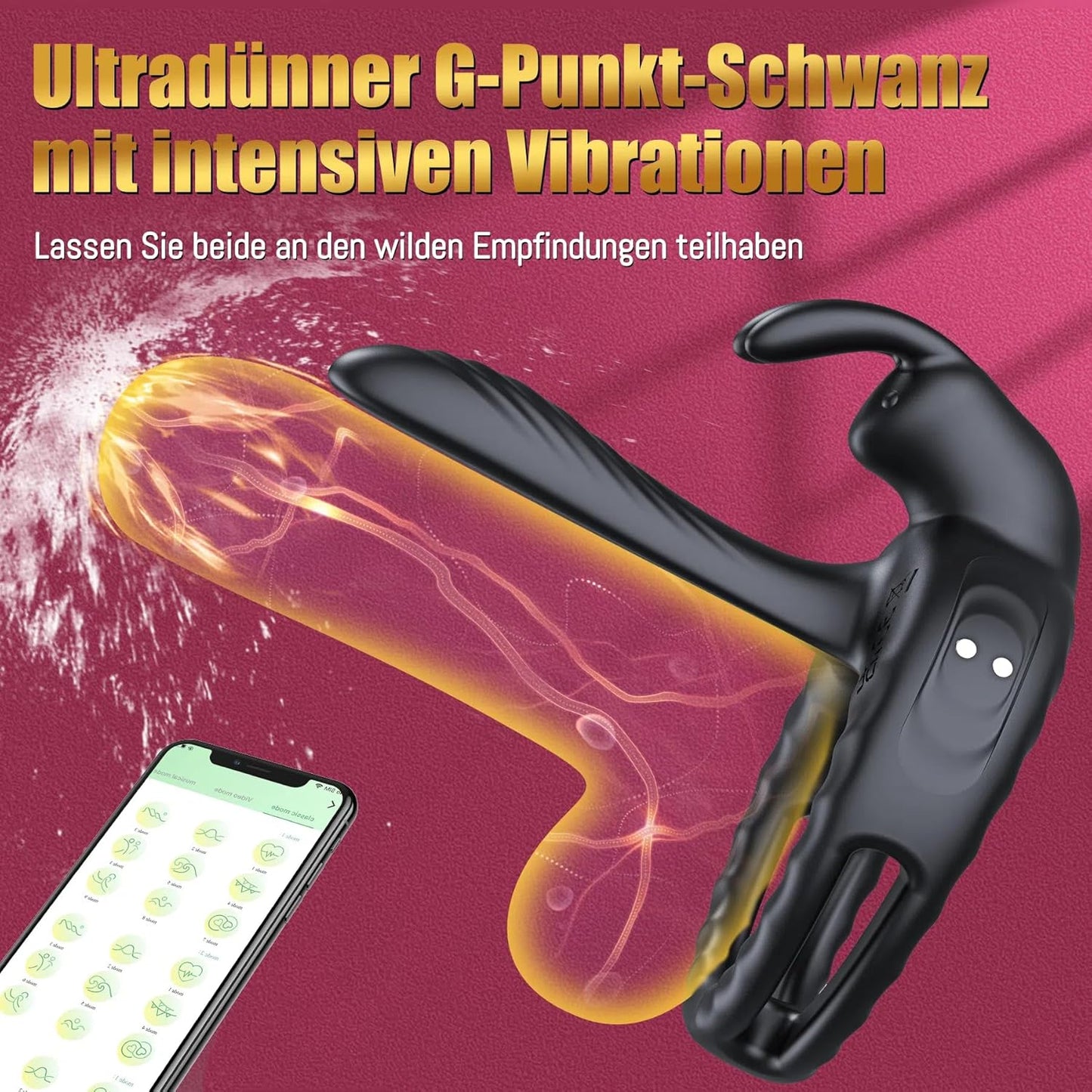 4 IN 1 Penistrainer Cock Ring Vibrator Sextoysets mit 10 Vibrationsmodi