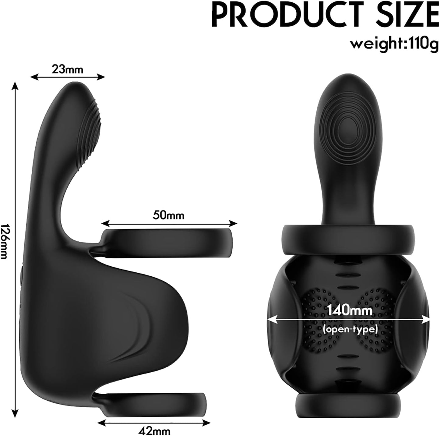 Penistrainer Vibrator Cock Ring Eichel Massager mit 10 Vibrationsmodi