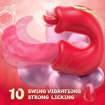 3 IN 1 Klitoris Vibrator G-Punkt Stimulator mit 10 Vibrations und Rotationsmodi
