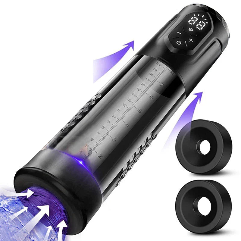 4 IN 1 Elektrische Penispumpe Enlargers mit 5 Saugstufen & 5 Trainingsmodi