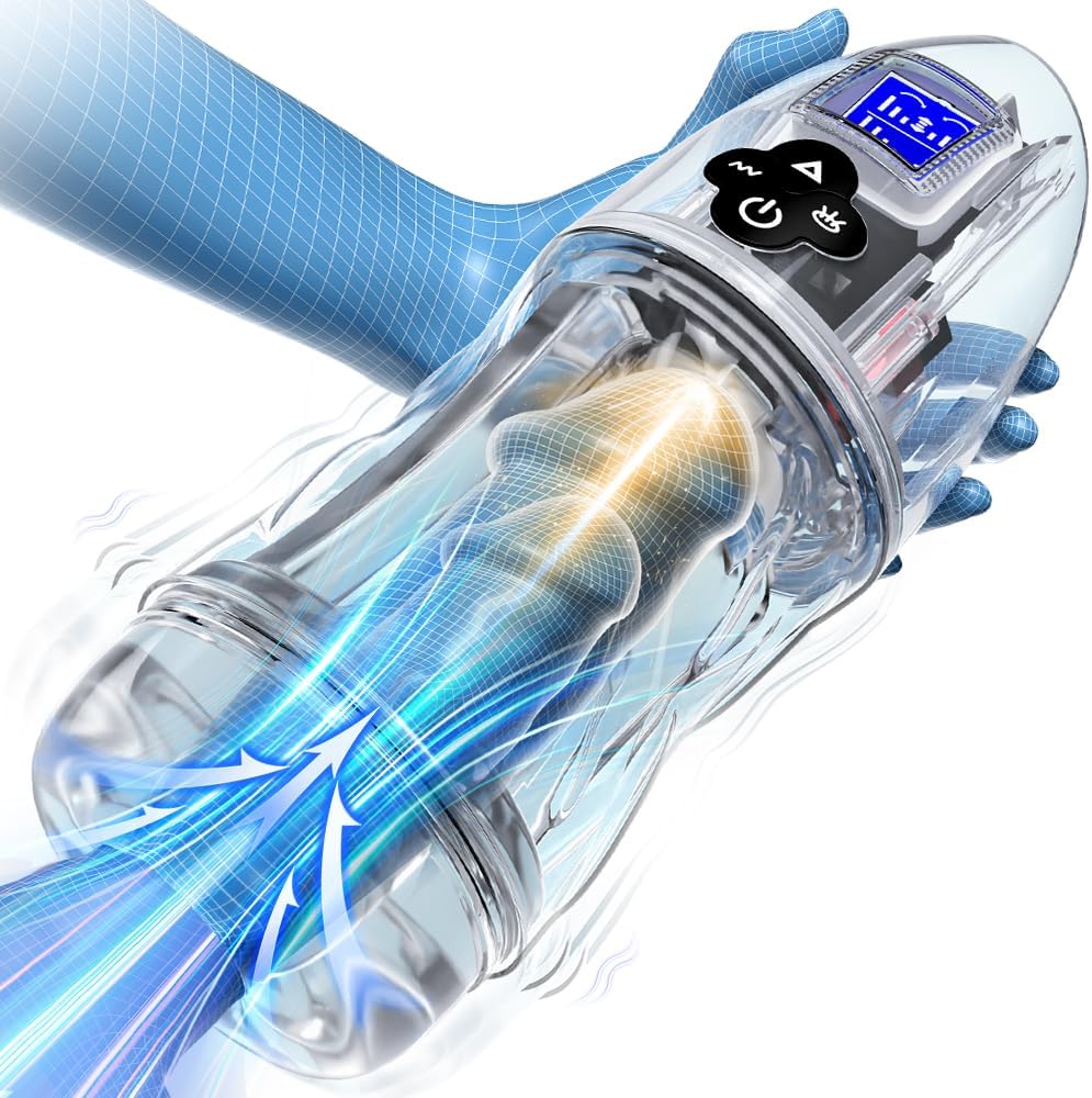 Automatischer Masturbator Penispumpe Stroker mit 7 Saugmodi und 10 Vibrationsstufen