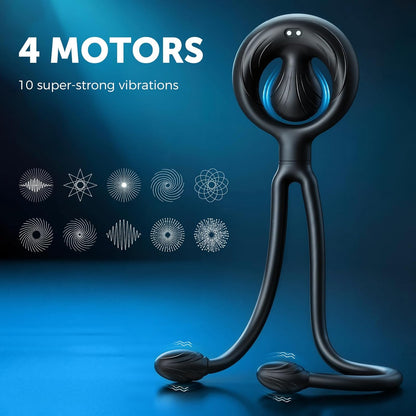 Penisring Trainer Taint-Stimulator Analplug Prostata Massagegerät mit 10 Modi