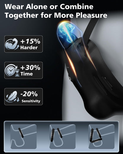 Elektrische Penis Trainer Vibratorensets Keuschheitskäfig Eichel Stimulator mit 9 Vibrations