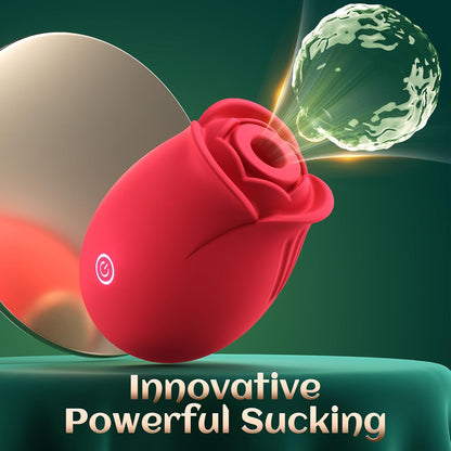 Rose Saugvibrator G-Punkt Vibrator Klitorisstimulator mit 9 Saugaufsätzen