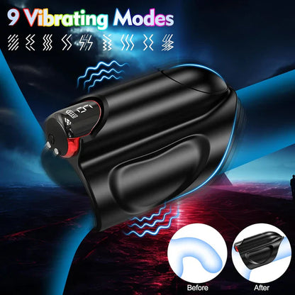 3 IN 1 Automatischer Penistrainer Stroker Blowjob mit 9 Leistungsstarken Vibrationsmodi