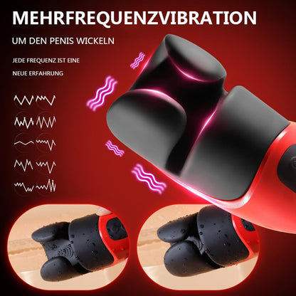 Elektrischer Penistrainer Eichel Stimulator Masturbieren mit 10 Vibrationsmodi