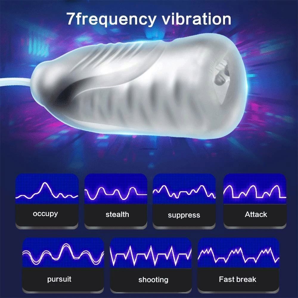 Elektrische Penistrainer Pocket Pussy Masturbator mit 7 Vibration & Vakuum Saugmodi