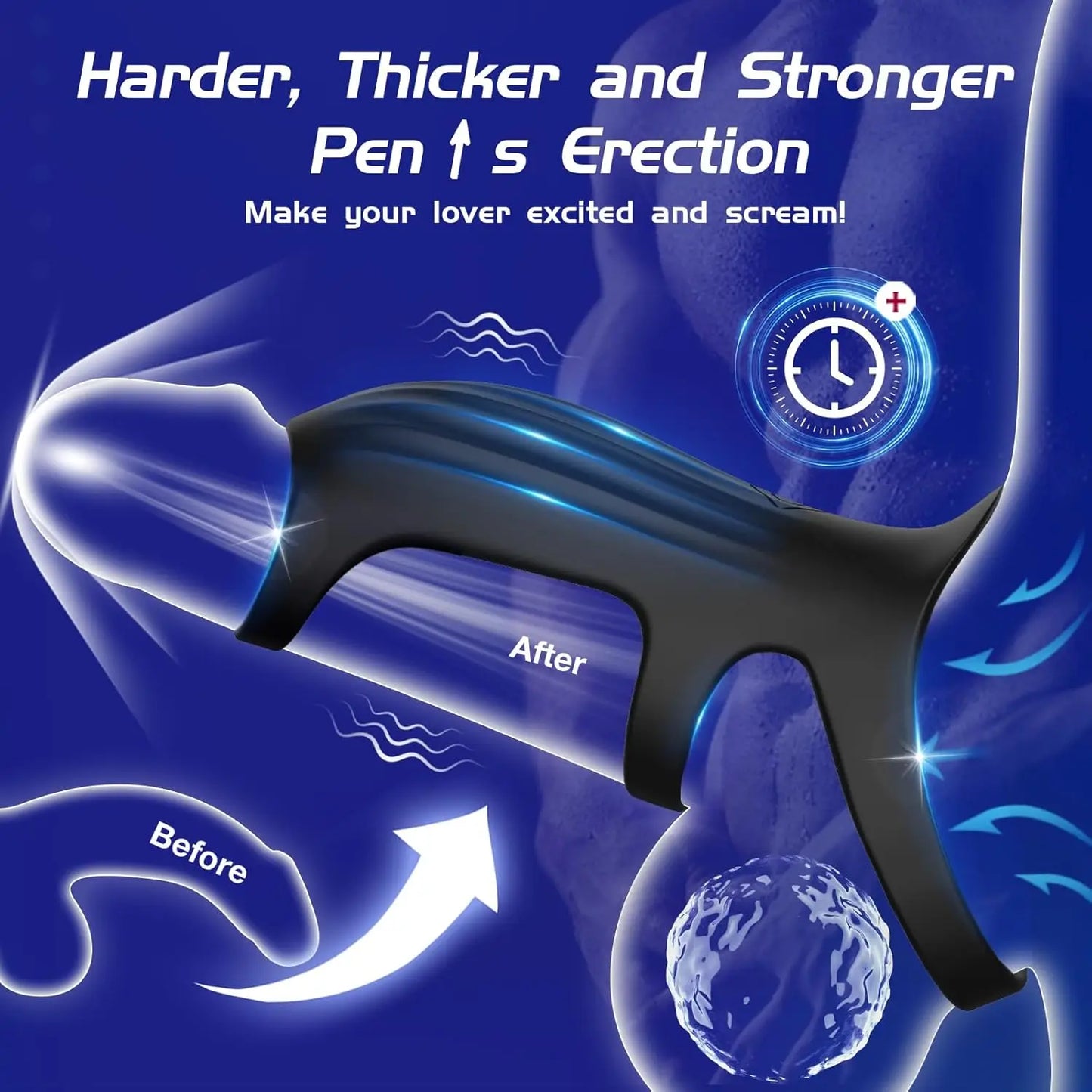 180° Penistrainer Vibrator Stimulator Penishülle mit 10 Vibrationsmodi
