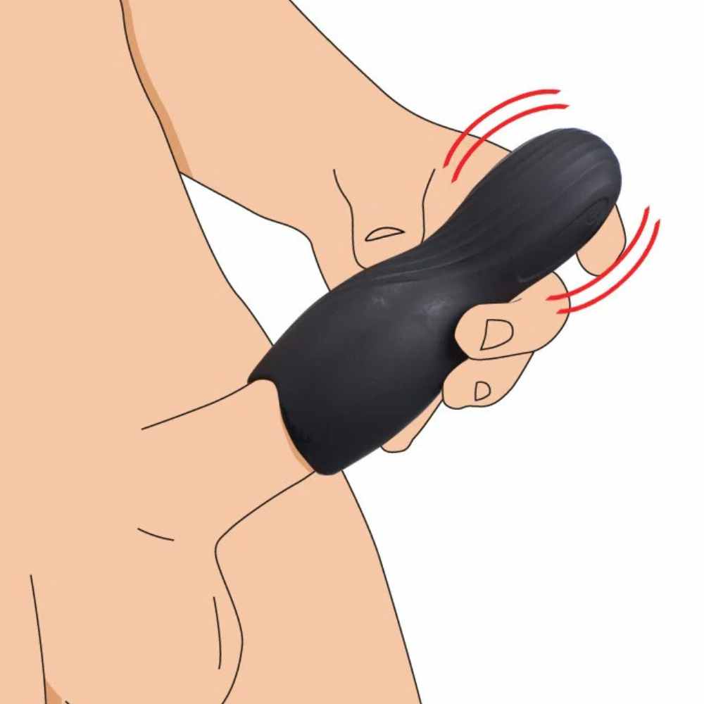 360° Training Wrap Automatischer Penistrainer Vibrator Stroker mit 10 Pulsvibrationsmodi
