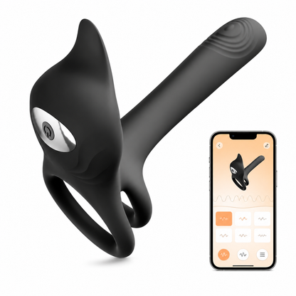3 IN 1 Doppelte Penis Trainer Vibrator Klitoris Stimulator Cock Ring mit 10 Modi