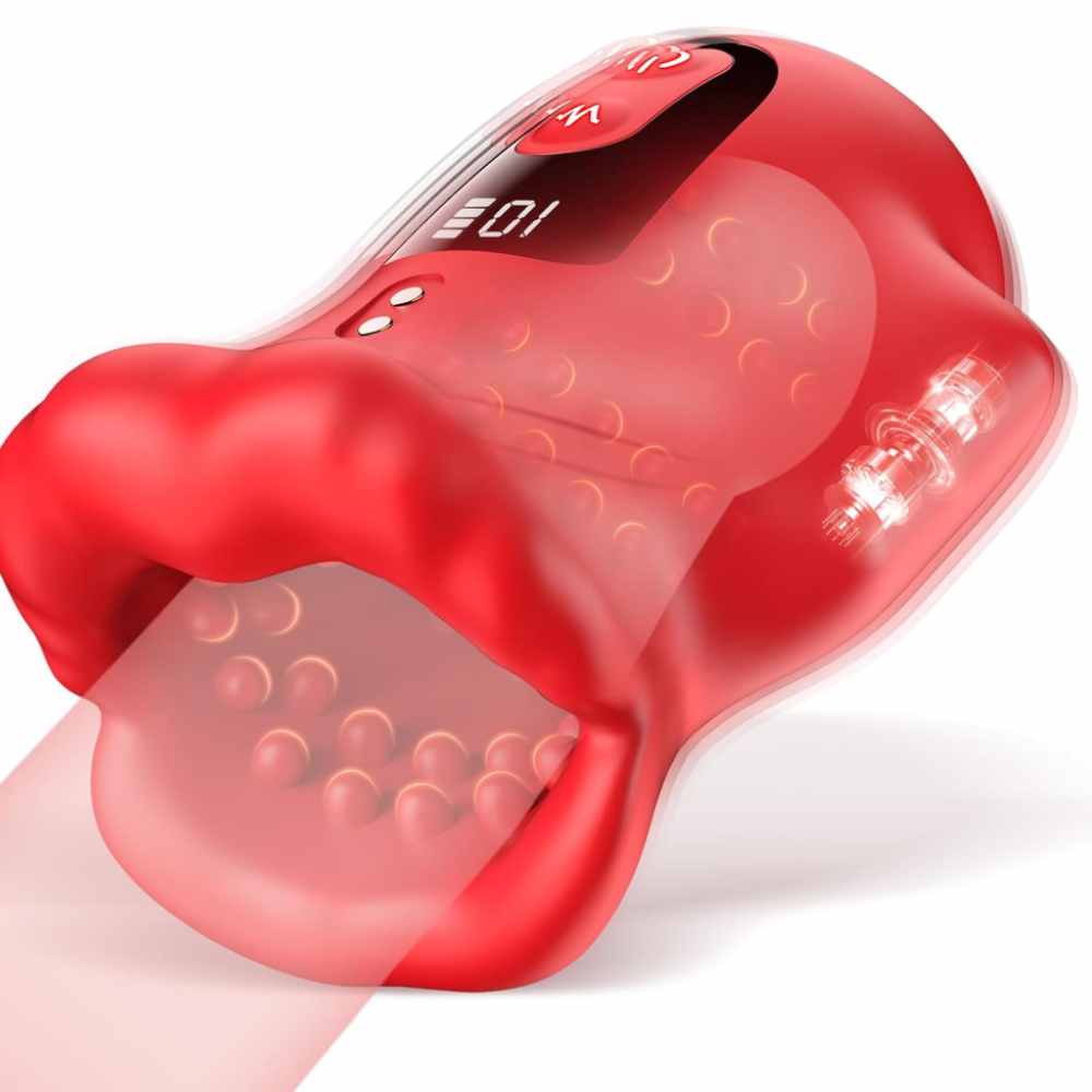 Auto Penis Vibrator Pussy Stroker Eicheltrainer mit 10 Vibrationsmodi und 2 Motoren
