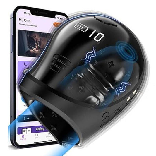 3 in 1 Penistrainingsgerät Stroker Blowjob mit LCD-Display und 10 Vibrationsmodi