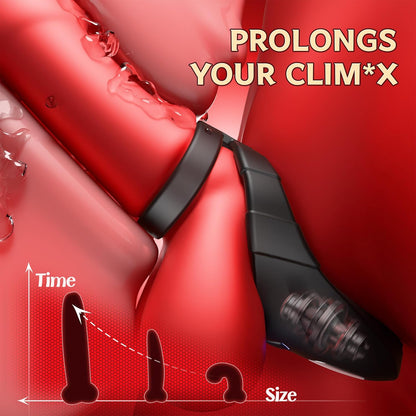 Doppelte Cockring Penistrainer Vibrator Stimulator mit 10 Vibrationsmodi