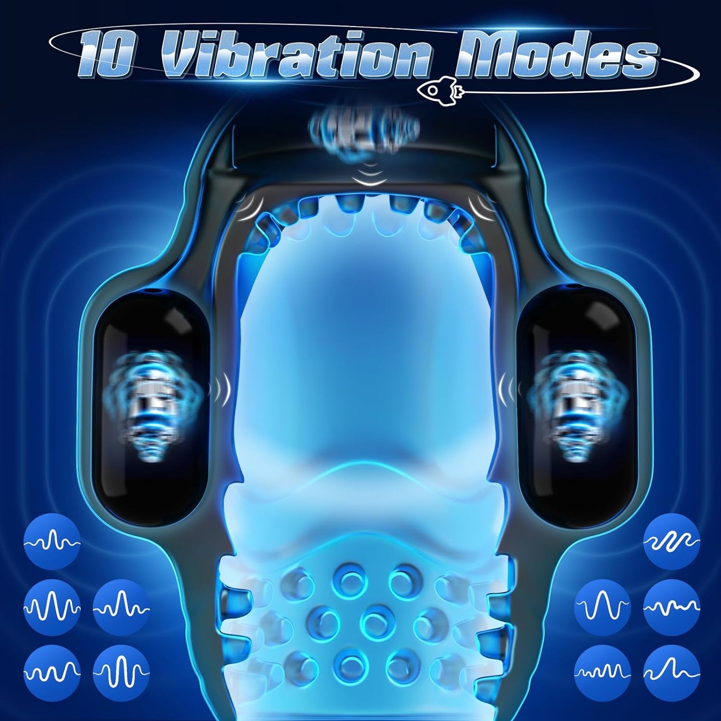 4 IN 1 Penis Trainer Eichel Stimulator Blowjob Masturbator mit 10 Bieten & 10 Vibrations