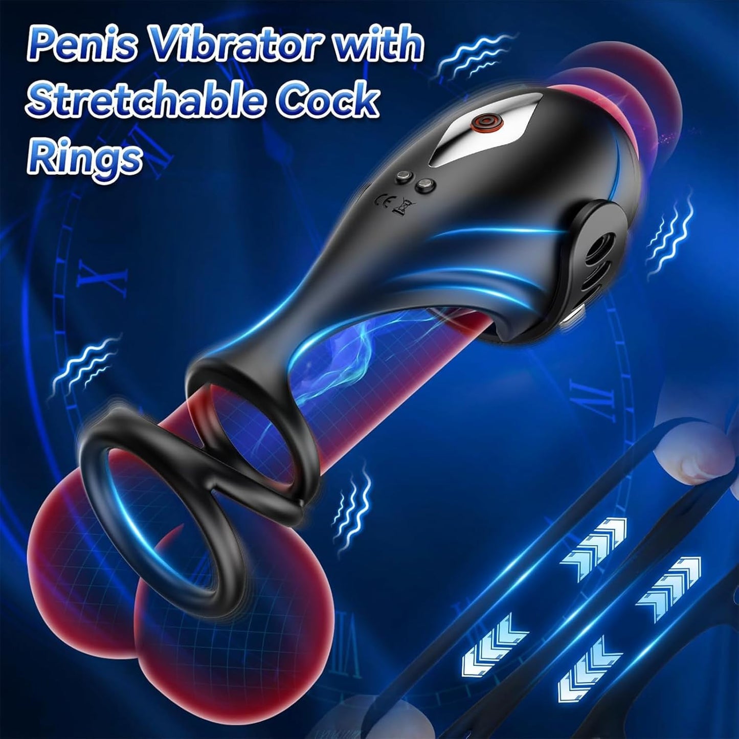 Elektrischer Penis Trainer Vibrator Eichel Stimulator mit 9 Vibrationsmodi