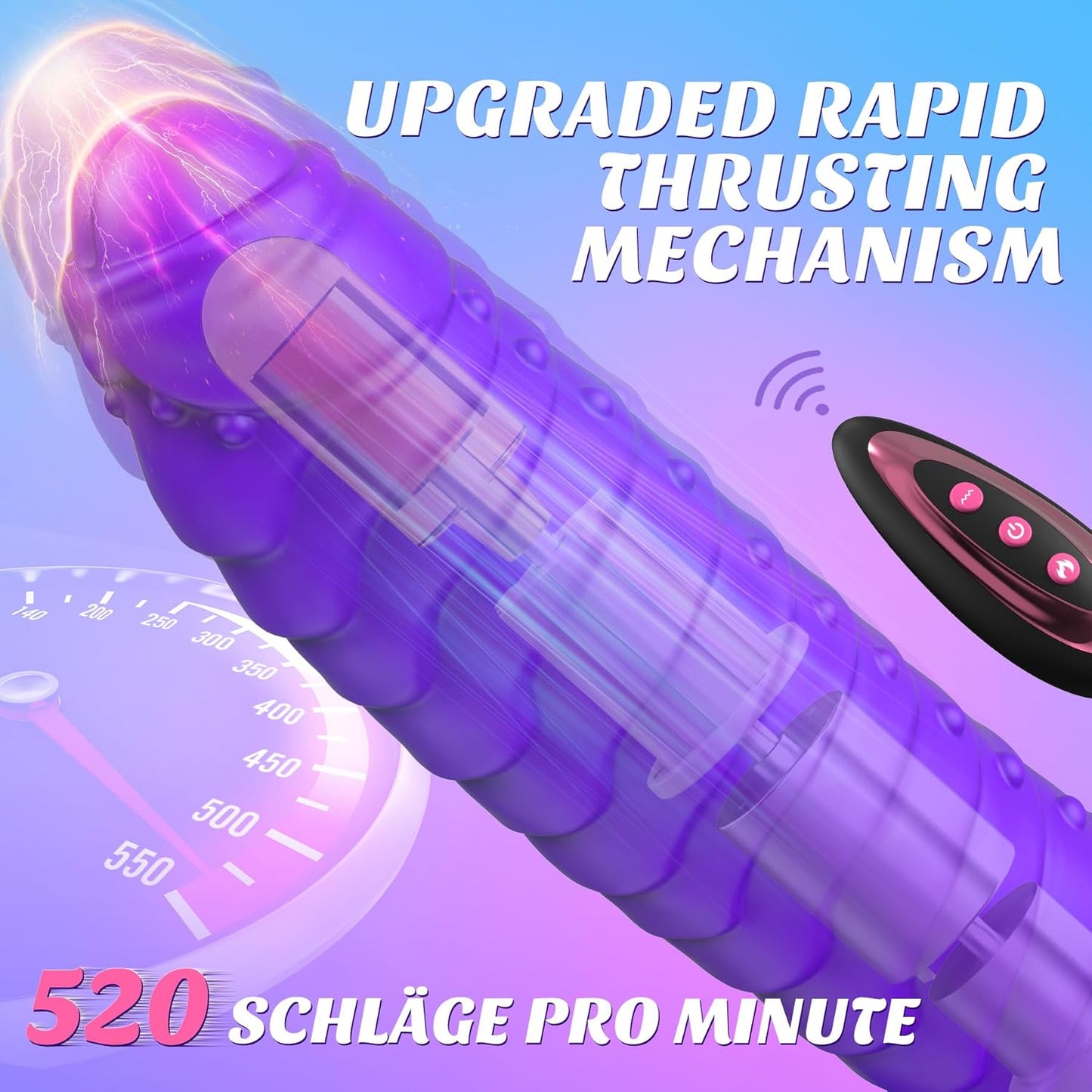 Monster Dildo Vibrator Analvibratoren mit Stoßfunktion & Vibrations & Heizung