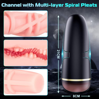 Automatischer Masturbator Penis Stroker Taschenmuschi mit 10 Vibrationsmodi