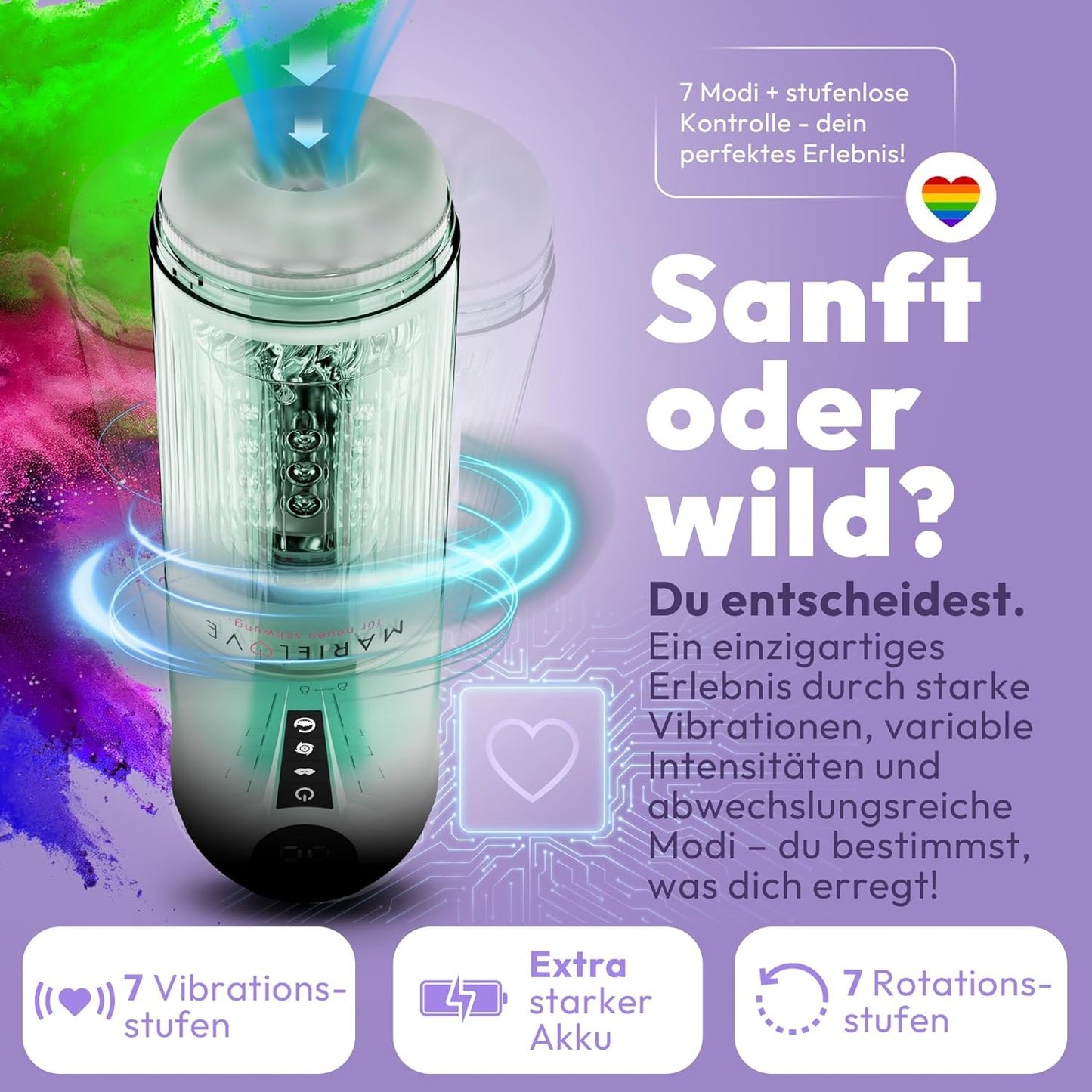 APP-Steuerung Elektrischer Masturbator Penispumpe mit Vibration & Saug & Teleskopfunktion