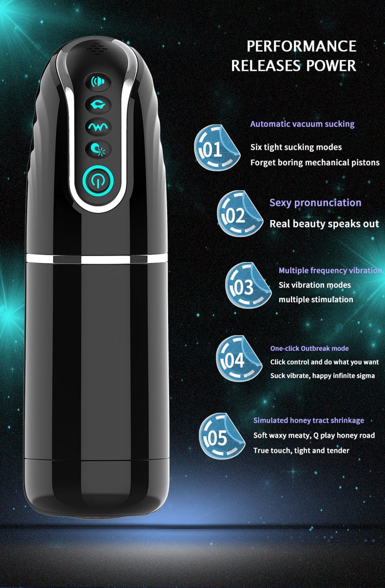App Steuerung Elektrischer Masturbator Blowjob Simulator mit 6 Vibration & Saugen