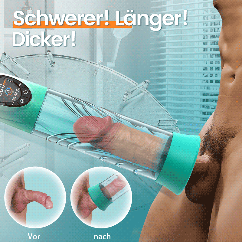 LCD-Display Elektrische Penispumpe Masturbatoren mit 4 Druckstufen und 9 Saugmodi