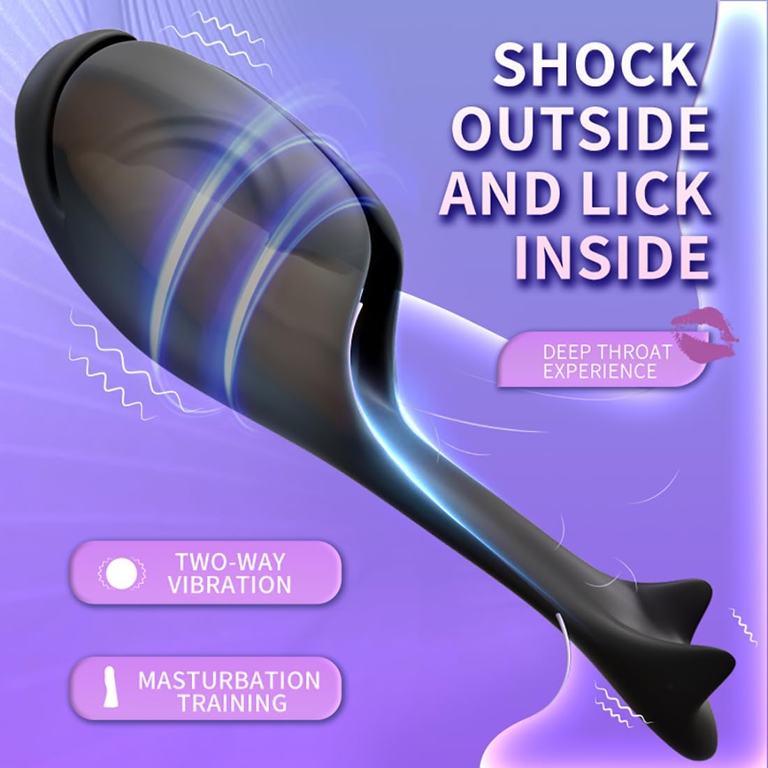 2 IN 1 Elektrische Cup Masturbator Penistrainer Massagegerät mit 10 Vibrationsmodi