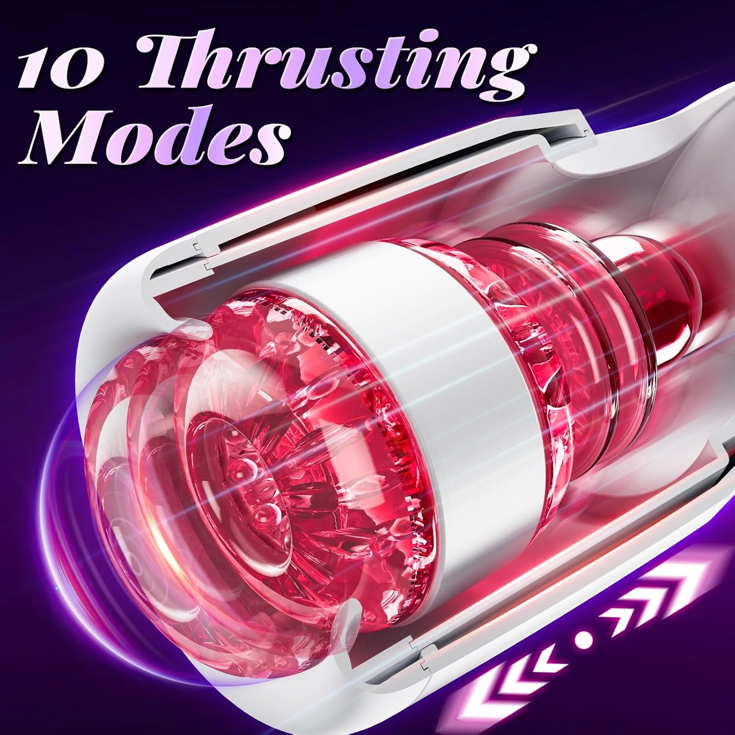 Elektrischer Masturbator Penistrainer Blowjob Stroker mit 10 Stoß und 10 Leckmodi