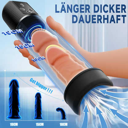 LCD-Display Elektrischer Penispumpe Penisvergrößerung mit 9 Saug und Trainingsmodi