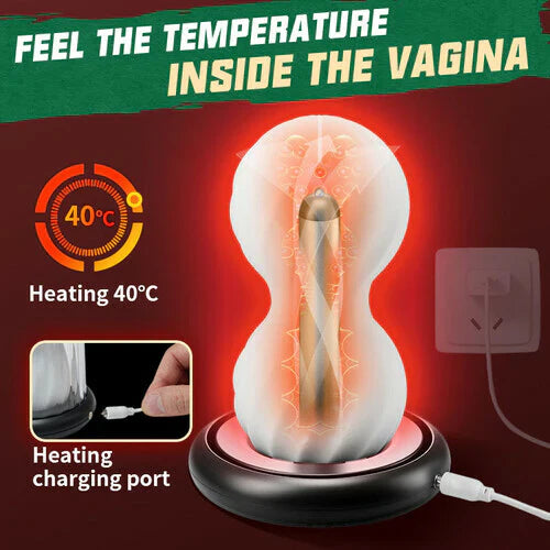 3D Vagina Penistrainer Trainingsgerät Pocket Pussy Masturbator mit 9 Vibrationsmodi