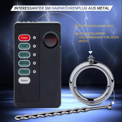 Elektroschock Penisring Eicheltrainer Stimulator mit 5 Einstellbare Geschwindigkeiten