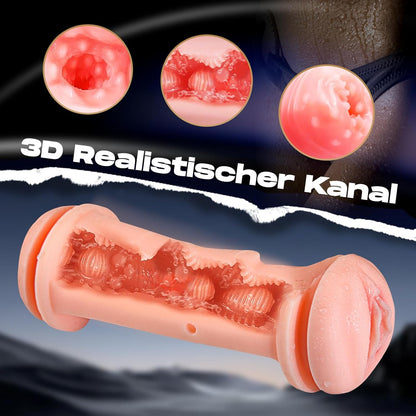 Elektrischer Masturbator Taschenmuschi Blowjob mit 9 Vibrationsmodi