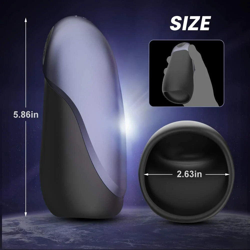 Automatischer Penis Trainer Stroker Masturbator mit 14 Vibrationsmodi & 2 Motoren