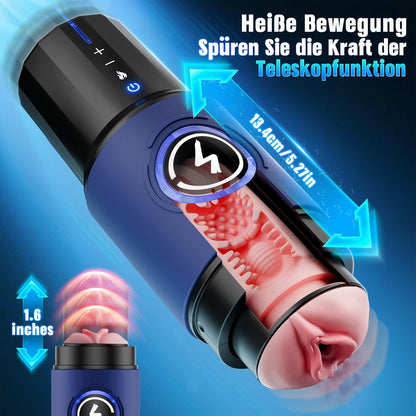 KI-Interaktion 360° Schnellheiz Masturbator mit 5 Teleskopfunktion