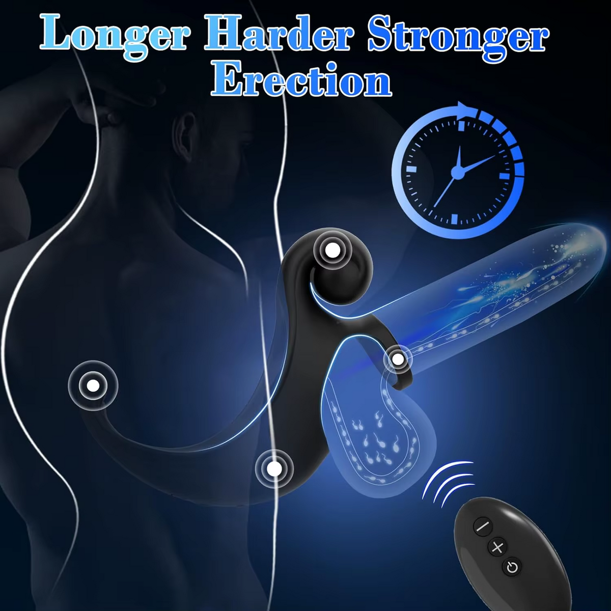 3 IN 1 Elektrischer Penistrainer Vibrator Cockring mit 10 Leistungsstarke Vibrationsmodi