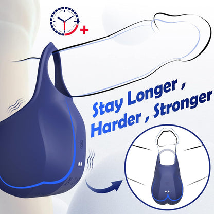 Hodenmassagegerät Cock Ring Penistrainer Vibrator mit 10 Vibrations und Pulsationsmodi