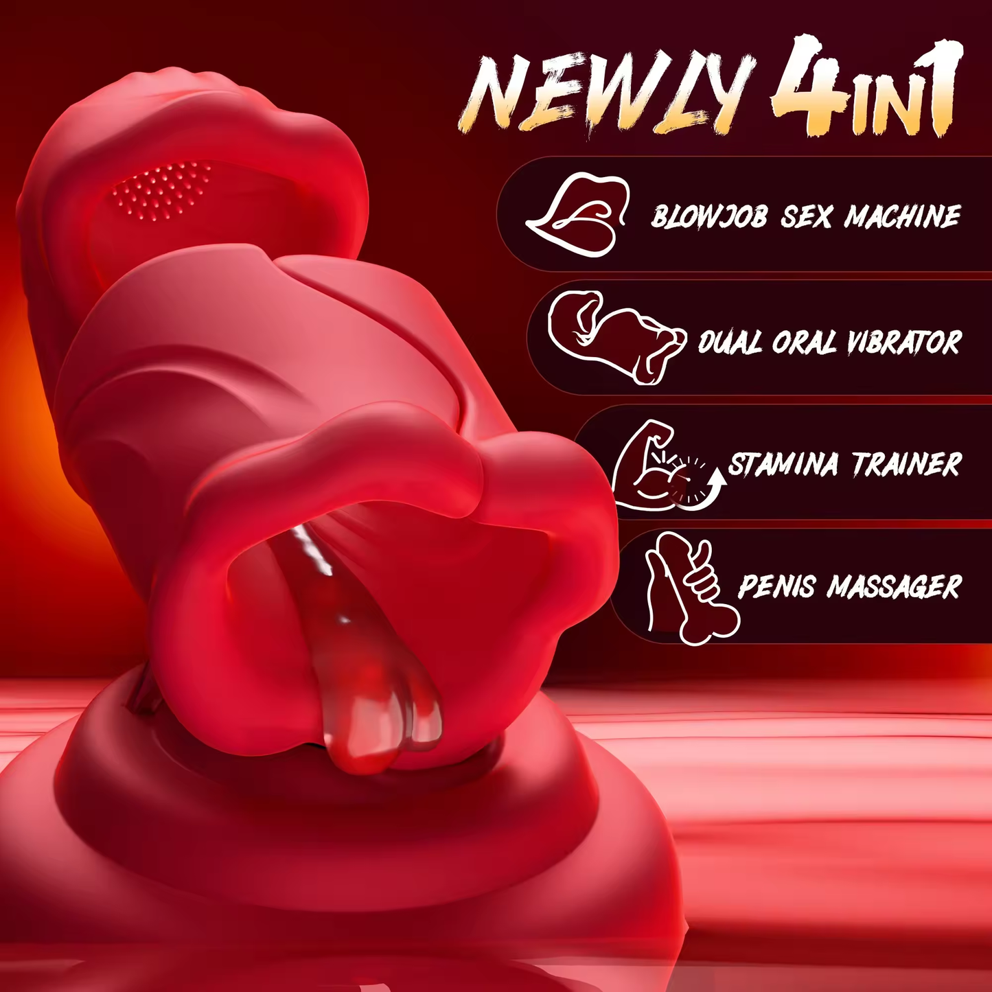 360° Full-Surround Penistrainer Stroker Blowjob Masturbator mit 9 Vibrationsmodi
