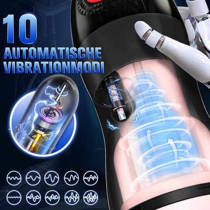 Elektrischer Masturbator Oral Taschenmuschi Vibrator mit 10 Vibrationsmodi & 9 Saugmodi