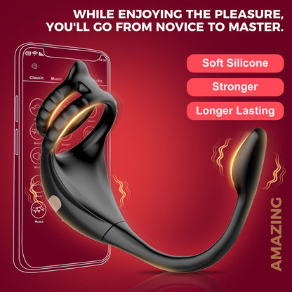 APP Steuerung Penisring Prostate Massager Anal Vibrator mit 10 Vibrationsmodi