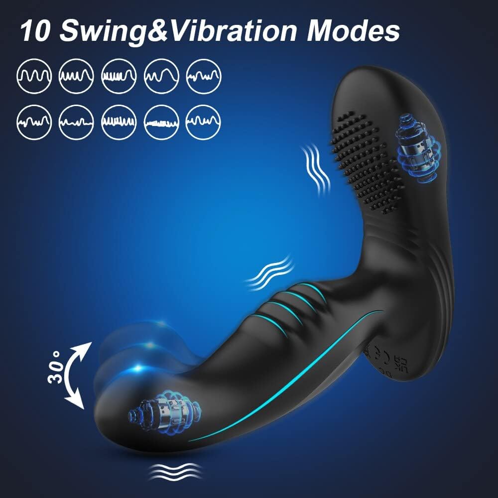 Analplu Vibrator  Prostata Massagegerät mit 9 Schwing und Vibrationsmodi