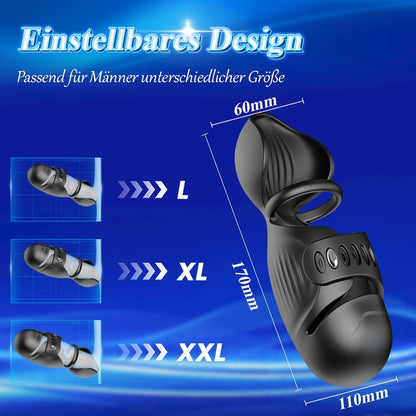 Elektrischer Masturbator Eichel Stimulator Penistrainer Vibrator mit 9 Modi