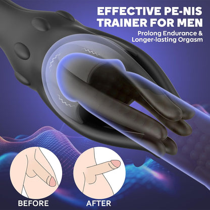 Penistrainer Vibrator Eichelstimulator Stroker Masturbator mit 10 Vibrationsmodi