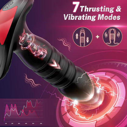 Analvibrator Prostata Massagegerät Stimulator mit 7 Stoß und Vibrationsmodi