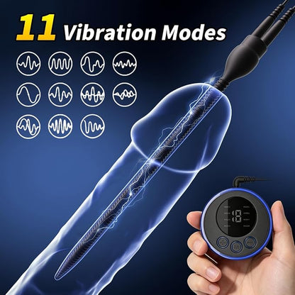 Elektrostimulations Harnröhrenstab Plug Vibrator mit Anpassbaren Elektronischen Impulsmodi